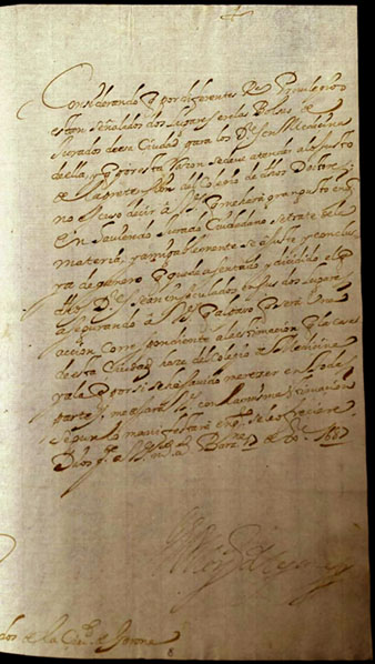 17/12/1687. El lloctinent Diego Fel&iacute;pez de Guzm&aacute;n, marqu&egrave;s de Legan&eacute;s, als jurats de la ciutat de Girona. At&egrave;s que per diversos privilegis reials hi ha assenyalats dos llocs a les bosses de jurats per als doctors en medicina, els encarrega que tractin aquest afer de manera que satisfacin la petici&oacute; del Col&middot;legi de Metges i quedi establerta, aix&iacute;, la insaculaci&oacute;