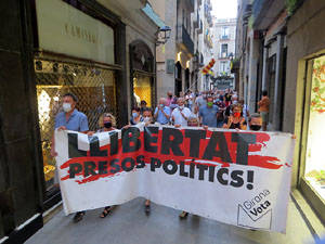 Concentraci&oacute; a la pla&ccedil;a del Vi per la independ&egrave;ncia i la llibertat dels presos pol&iacute;tics