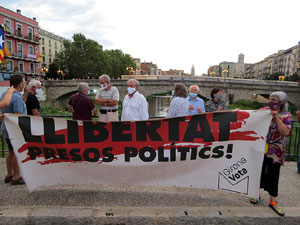 Concentraci&oacute; a la pla&ccedil;a del Vi per la independ&egrave;ncia i la llibertat dels presos pol&iacute;tics