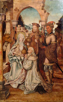 Adoraci&oacute; dels Mags - Epifania. Pere (Perris) de Fontaine. 1515-1518