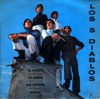 Coberta d'un disc de 'Los 5 Diablos'. 1968