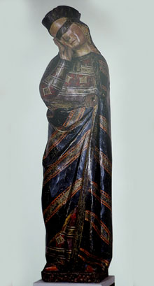 Al&middot;legoria de la Sinagoga. Segle XIII. Castella. Fusta tallada i policromada