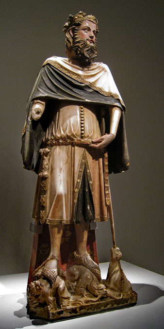 Pere III el cerimoni&oacute;s. Va manar bastir la muralla medieval de Girona. Obra de Jaume Cascalls, 1345