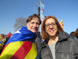 Acte del Consell per la Rep&uacute;blica Catalana a Perpiny&agrave; amb el President Carles Puigdemont i els consellers Clara Ponsat&iacute; i Toni Com&iacute;n
