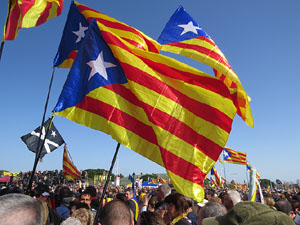 Acte del Consell per la Rep&uacute;blica Catalana a Perpiny&agrave; amb el President Carles Puigdemont i els consellers Clara Ponsat&iacute; i Toni Com&iacute;n