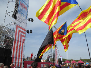 Acte del Consell per la Rep&uacute;blica Catalana a Perpiny&agrave; amb el President Carles Puigdemont i els consellers Clara Ponsat&iacute; i Toni Com&iacute;n