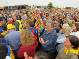 Acte del Consell per la Rep&uacute;blica Catalana a Perpiny&agrave; amb el President Carles Puigdemont i els consellers Clara Ponsat&iacute; i Toni Com&iacute;n