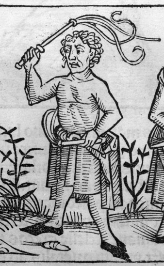 Flagel&middot;lant fent penit&egrave;ncia durant la Pesta Negra (1347-1352)
