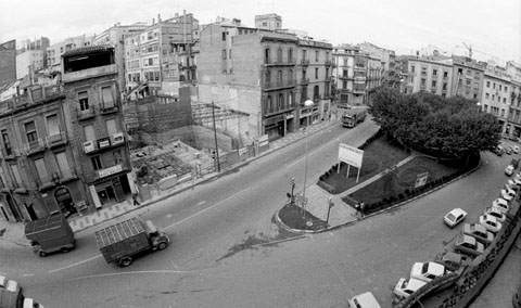 La pla&ccedil;a del Marqu&egrave;s de Camps. Octubre 1980