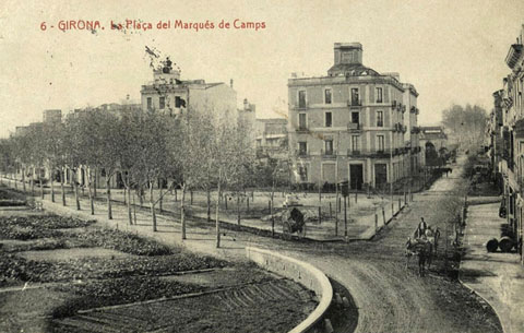 La pla&ccedil;a del Marqu&egrave;s de Camps. Ca. 1900