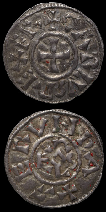 Moneda de Carlemany encunyada a Girona