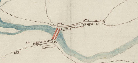 El barri del Pont Major i Sarri&agrave; el 1710