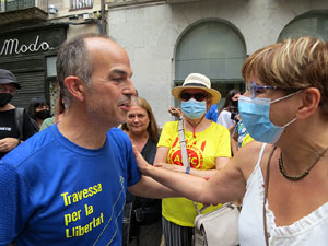 Travessa per la llibertat. Arribada de Jordi Turull a Girona