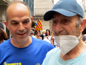 Travessa per la llibertat. Arribada de Jordi Turull a Girona