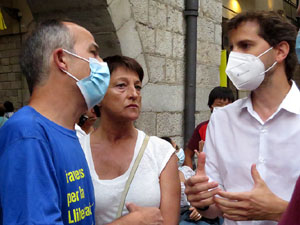 Concentraci&oacute; a la pla&ccedil;a del Vi per la independ&egrave;ncia i la llibertat dels presos pol&iacute;tics