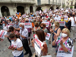 Concentraci&oacute; a la pla&ccedil;a del Vi per la independ&egrave;ncia i la llibertat dels presos pol&iacute;tics