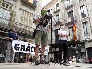 Concentraci&oacute; a la pla&ccedil;a del Vi per la independ&egrave;ncia i la llibertat dels presos pol&iacute;tics