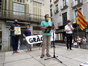 Concentraci&oacute; a la pla&ccedil;a del Vi per la independ&egrave;ncia i la llibertat dels presos pol&iacute;tics