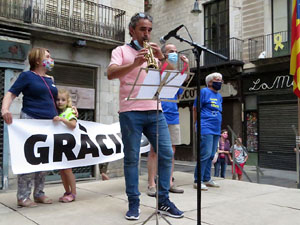 Concentraci&oacute; a la pla&ccedil;a del Vi per la independ&egrave;ncia i la llibertat dels presos pol&iacute;tics