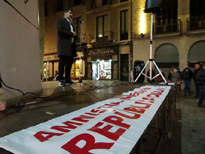 Concentraci&oacute; a la pla&ccedil;a del Vi per la independ&egrave;ncia i la llibertat dels presos pol&iacute;tics