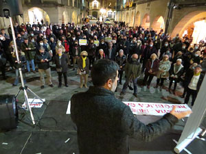 Concentraci&oacute; a la pla&ccedil;a del Vi per la independ&egrave;ncia i la llibertat dels presos pol&iacute;tics