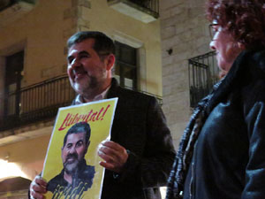 Concentraci&oacute; a la pla&ccedil;a del Vi per la independ&egrave;ncia i la llibertat dels presos pol&iacute;tics