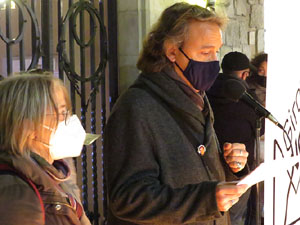 Concentraci&oacute; de protesta per la detenci&oacute; de Carles Puigdemont a l'Alguer