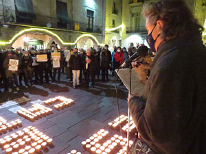 Concentraci&oacute; de protesta per la detenci&oacute; de Carles Puigdemont a l'Alguer