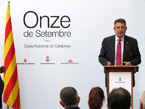 Diada Nacional 2021. Acte institucional al Pati de la Diputaci&oacute;, amb parlaments de Marta Madrenas, Miquel Noguer i Laia Ca&ntilde;igueral