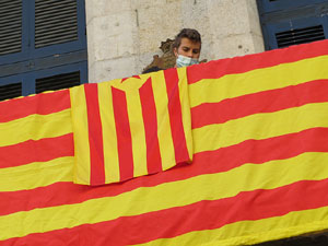 Diada Nacional 2021. Concentraci&oacute; a la pla&ccedil;a del Vi, lectura del manifest i cant de Els Segadors