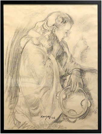 Esb&oacute;s de gitana. Em&iacute;lia Xargay i Pag&egrave;s. 1946. Dibuix sobre paper