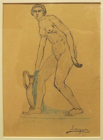 Nu amb &agrave;mfora. Ca. 1915. Celso Lagar