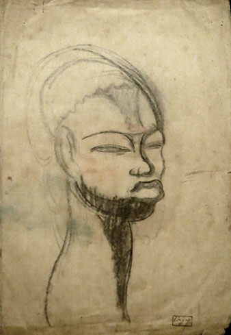 Cap afric&agrave;. Ca. 1915-1916. Celso Lagar