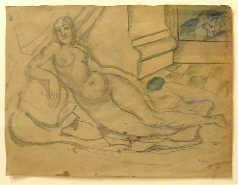 Esb&oacute;s per a 'Reclinada'. Ca. 1917. Celso Lagar