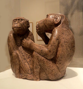 Dos micos asseguts (Els dos amics). 1926. Hortense B&eacute;gu&eacute;