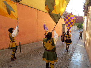 Fires de Sant Narc&iacute;s 2021. Toc de rams. Cerim&ograve;nia del canvi de rams de les gegantes