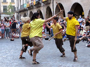 Arribada de la Flama del Canig&oacute; 2021 a la pla&ccedil;a del Vi