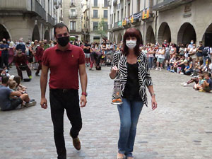 Arribada de la Flama del Canig&oacute; 2021 a la pla&ccedil;a del Vi