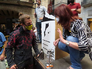 Arribada de la Flama del Canig&oacute; 2021 a la pla&ccedil;a del Vi