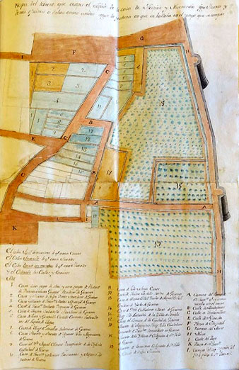 Pl&agrave;nol de les cases on es projectaria la Miseric&ograve;rdia