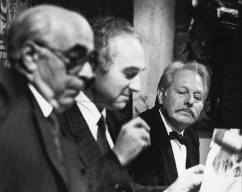 Josep Tarr&eacute;s durant la presentaci&oacute; de 'El llibre del Corpus'. 1991