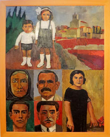 Fam&iacute;lia. Enric Marqu&egrave;s Ribalta. 1964. Oli sobre tela