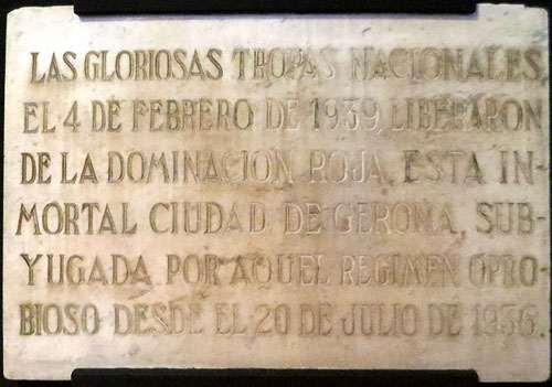 L&agrave;pida commemorativa. Ca. 1939