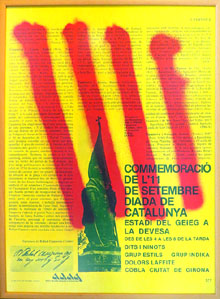 Commemoraci&oacute; per primera vegada de la Diada de l'Onze de Setembre, amb un acte a l'estadi del GEiEG de la Devesa, 1976