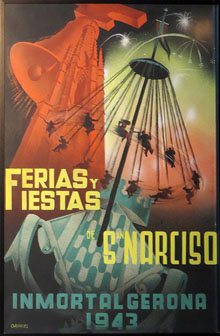 Cartell de les Fires de Sant Narc&iacute;s. 1943. Joan Orihuel