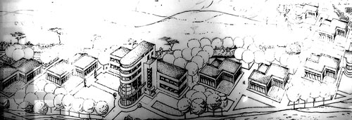 Projecte del nou grup escolar Prat de la Riba. Ricard Giralt Casades&uacute;s. 1936