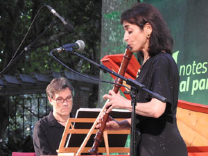Festival Notes al parc 2021. Sara Par&eacute;s, Oleguer Aymam&iacute; i Dani Espasa