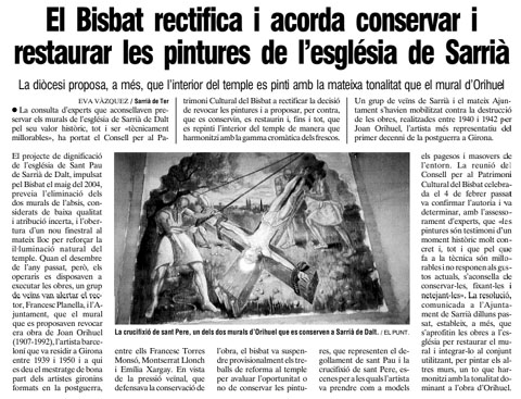 Not&iacute;cia publicada al diari 'El Punt' el 03/03/2005