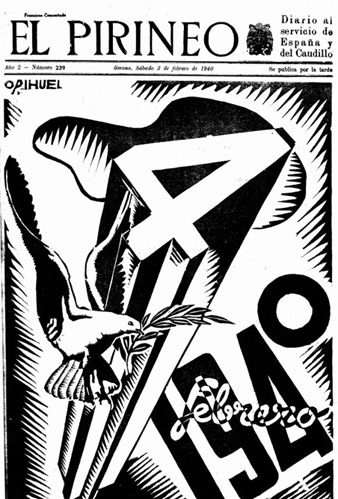 Portada del diari 'El Pirineo' del 3 de febrer de 1940