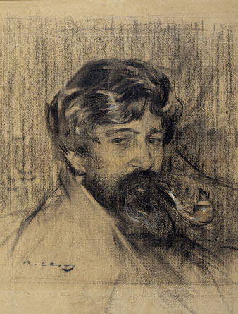 Retrat de Santiago Rusi&ntilde;ol. Ca. 1900. Ramon Casas